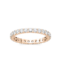 Round Cut Shared Prong Eternity Band