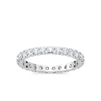 Round Cut Shared Prong Eternity Band