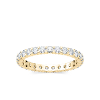 Round Cut Shared Prong Eternity Band