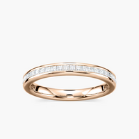 Princess Cut Channel Set Wedding Band