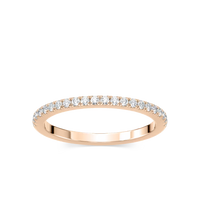 Round Cut Pave Set Wedding Band