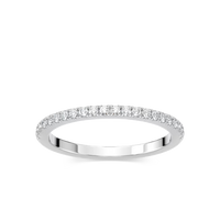 Round Cut Pave Set Wedding Band