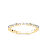 Round Cut Pave Set Wedding Band