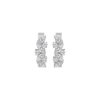 Marquise and Round Lab Grown Diamond Hoop Earrings