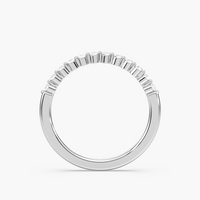 Round Shared Prong Wedding Band