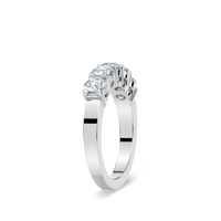 Bague anniversaire Round Five Stone à branches partagées