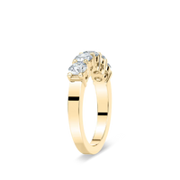 Bague anniversaire Round Five Stone à branches partagées