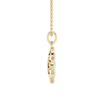 Flower Shape Lab Grown Diamond Necklace