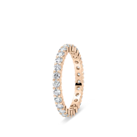 Round Cut Shared Prong Eternity Band