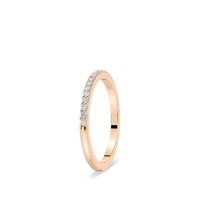 Round Cut Pave Set Wedding Band