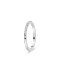 Round Cut Pave Set Wedding Band