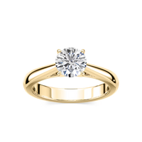 Solitaire Round Cut Cathedral Engagement Ring