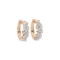 Marquise and Round Lab Grown Diamond Hoop Earrings