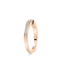 Round Channel Set Curved Wedding Band