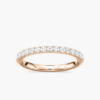 Round Shaped Pave Set Wedding Band