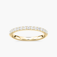 Round Shaped Pave Set Wedding Band