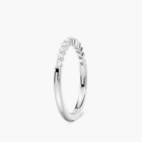 Round Shared Prong Wedding Band