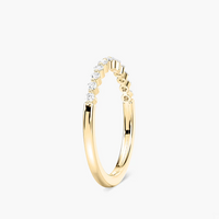 Round Shared Prong Wedding Band