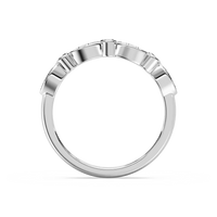 Round Cut Bezel Set Stackable Band