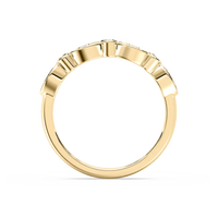 Round Cut Bezel Set Stackable Band