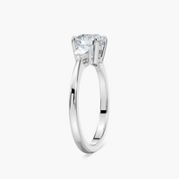 Round Cut Three Stone Engagement Ring