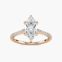 Pavé Set Marquise Cut Engagement Ring