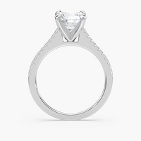 Pavé Set Round Cut Engagement Ring