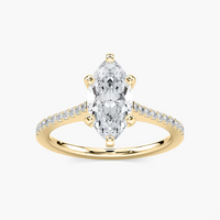 Pavé Set Marquise Cut Engagement Ring