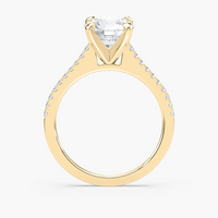 Pavé Set Round Cut Engagement Ring