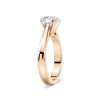 Solitaire Round Cut Cathedral Engagement Ring