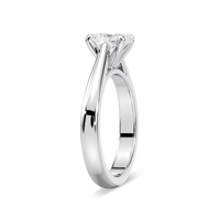 Solitaire Oval Cut Cathedral Engagement Ring