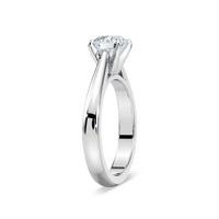 Solitaire Round Cut Cathedral Engagement Ring