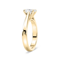 Solitaire Oval Cut Cathedral Engagement Ring