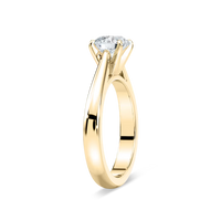 Solitaire Round Cut Cathedral Engagement Ring