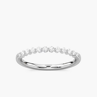 Round Shared Prong Wedding Band