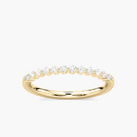 Round Shared Prong Wedding Band