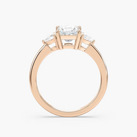 Princess Cut Three Stone Engagement Ring