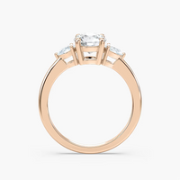 Round Cut Three Stone Engagement Ring