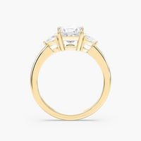 Princess Cut Three Stone Engagement Ring