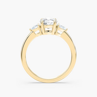 Round Cut Three Stone Engagement Ring
