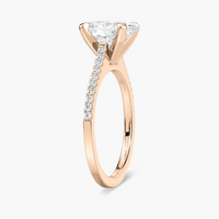 Pavé Set Oval Cut Engagement Ring