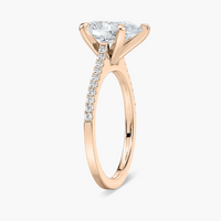 Pavé Set Pear Cut Engagement Ring
