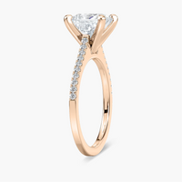 Pavé Set Princess Cut Engagement Ring