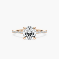 Pavé Set Round Cut Engagement Ring
