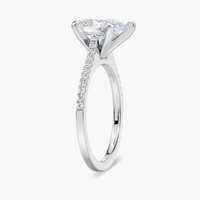 Pavé Set Pear Cut Engagement Ring