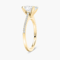 Pavé Set Oval Cut Engagement Ring