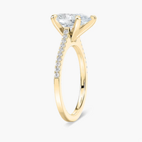 Pavé Set Pear Cut Engagement Ring