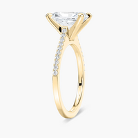 Pavé Set Radiant Cut Engagement Ring