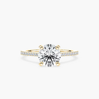 Pavé Set Round Cut Engagement Ring