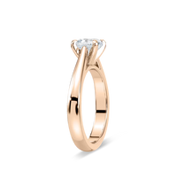 Solitaire Cushion Cut Cathedral Engagement Ring